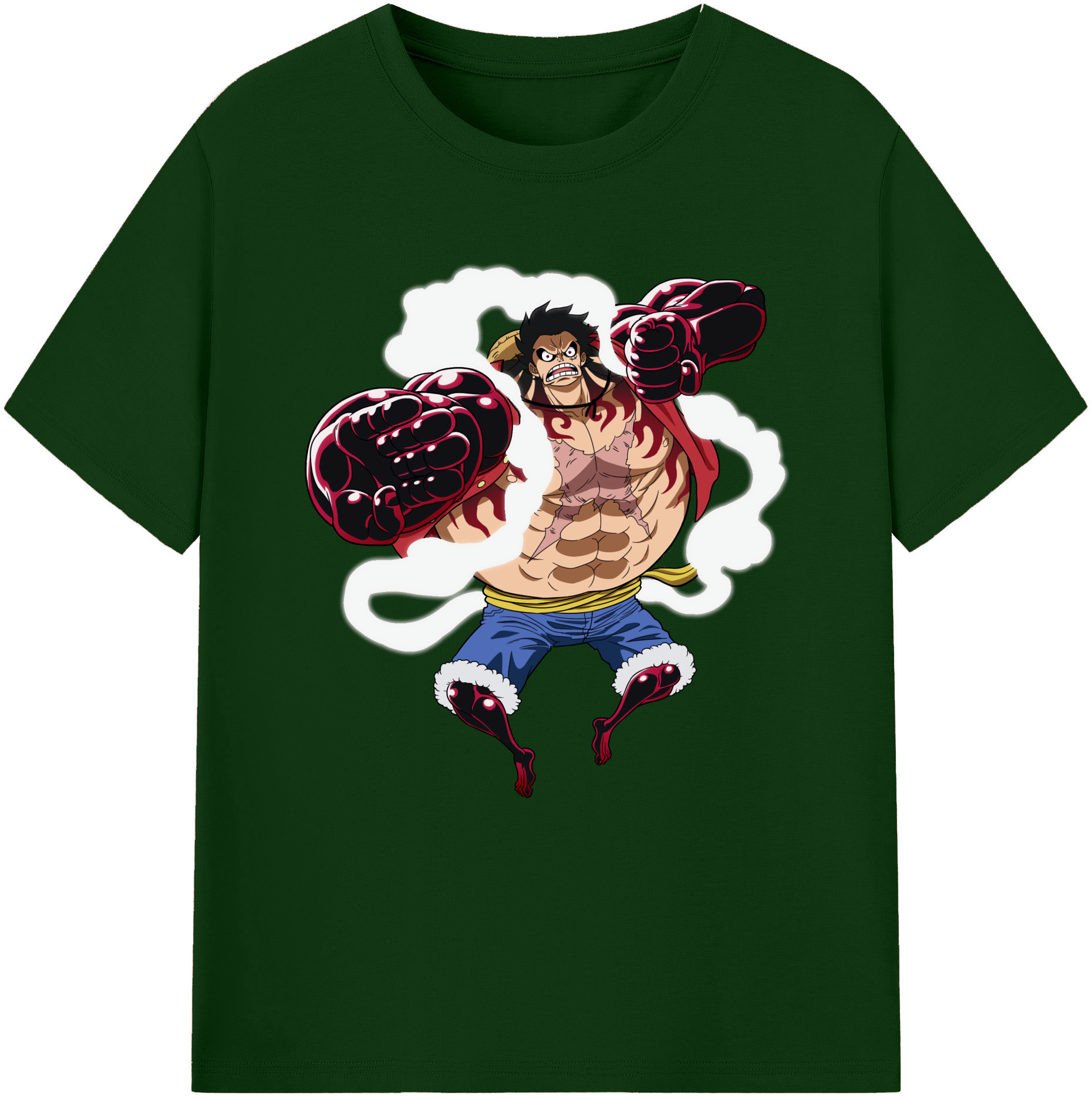 ワンピース モンキー・D・ルフィ ONE PIECE Monkey D. Luffy 綿100％半袖Tシャツ（フロントプリント）
